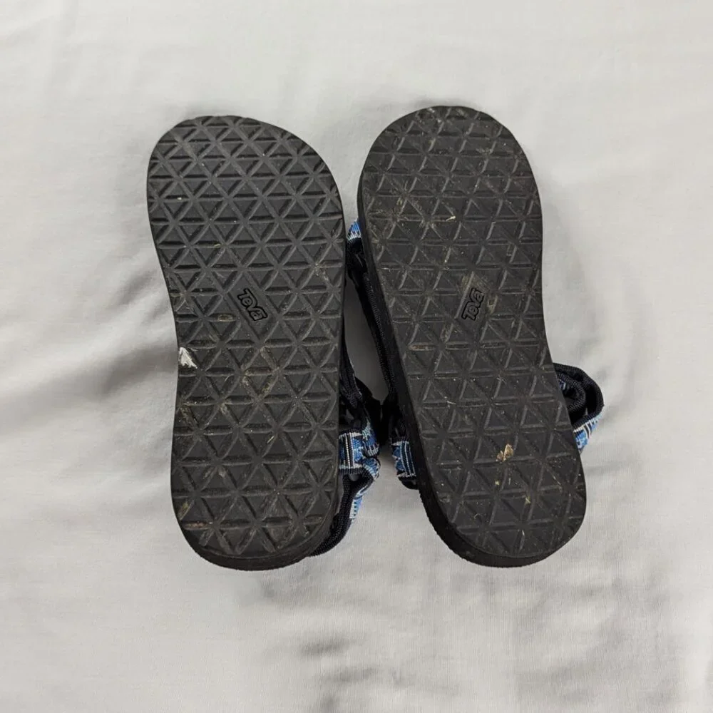 Teva Blue Black Woven Adjustable Universal Sandals